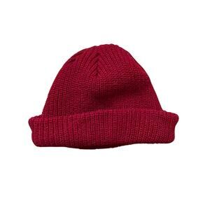 Red Winter Beanie Knit Toddler Hat Kids Warm Cap